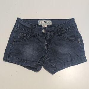 Jolt Dark Blue Jean Shorts for Women